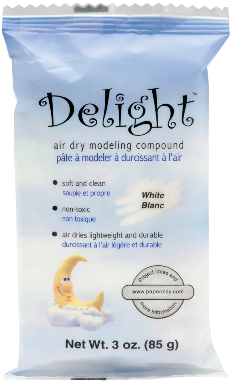 Creative Paperclay Delight Air-Dry Modeling Compound 3oz-White